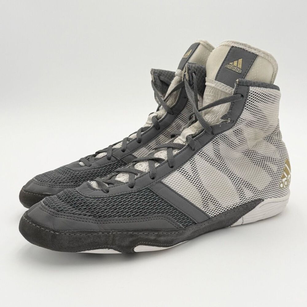 Adidas Pretereo III Wrestling Shoes Gray White US Men’s Size 12